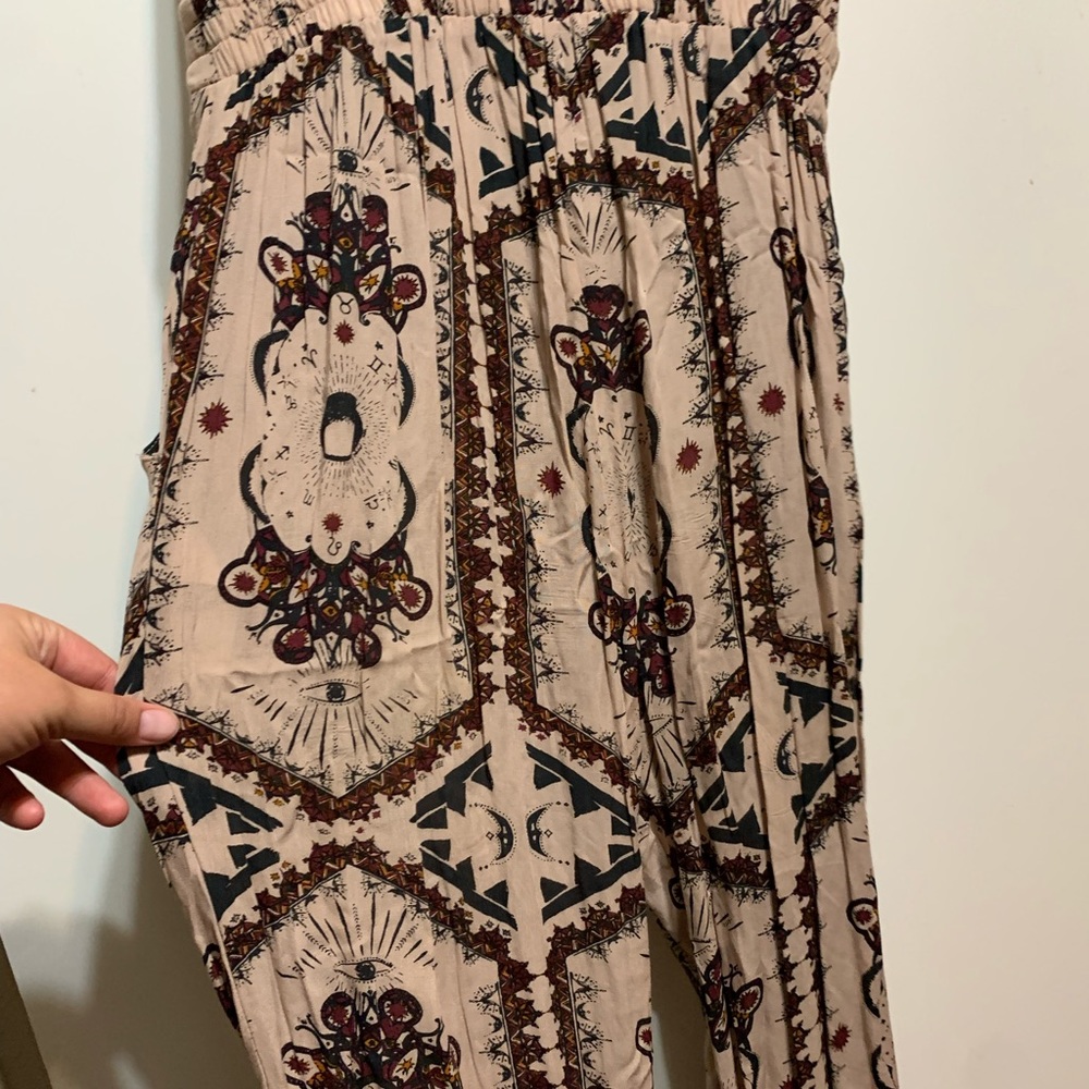Cleobella pink bohemian print moon jumpsuit small - Picture 7 of 9